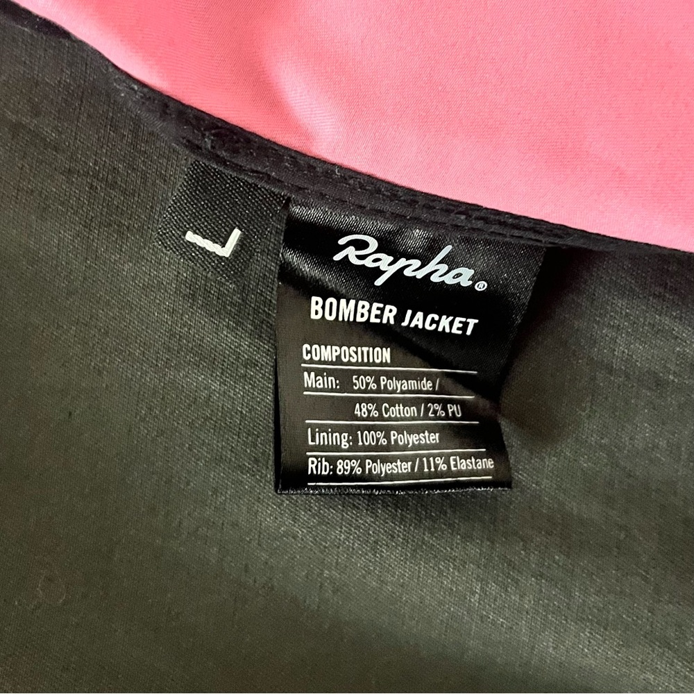 Rapha Cycling Bomber Jacket Grey Size L - Picture 9 of 10